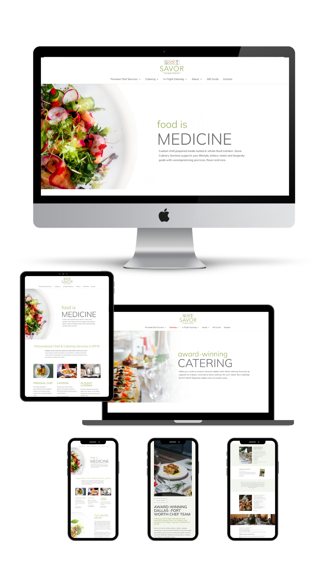 savor culinary services - thrive pr website design example for a personal chef and caterer (3) Savor Culinary Services – Thrive PR website portfolio example